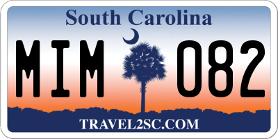 SC license plate MIM082