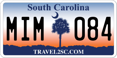 SC license plate MIM084
