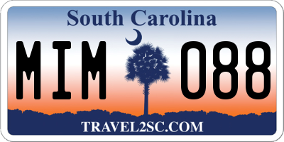SC license plate MIM088