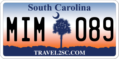 SC license plate MIM089