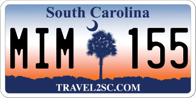 SC license plate MIM155