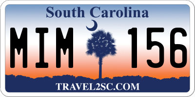 SC license plate MIM156