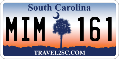 SC license plate MIM161