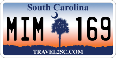 SC license plate MIM169