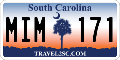 SC license plate MIM171