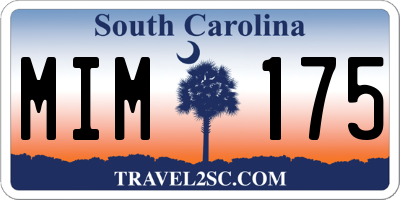 SC license plate MIM175