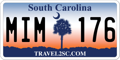 SC license plate MIM176