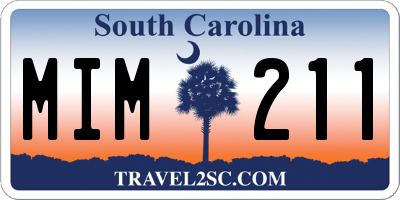 SC license plate MIM211