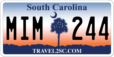 SC license plate MIM244