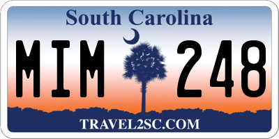 SC license plate MIM248