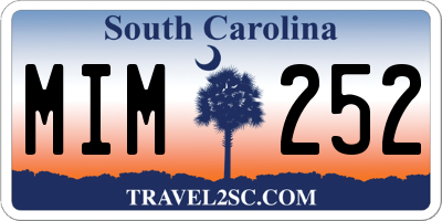 SC license plate MIM252