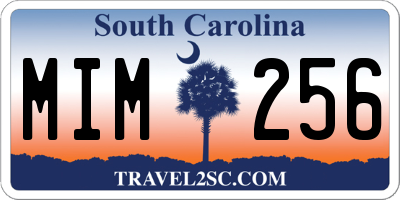 SC license plate MIM256