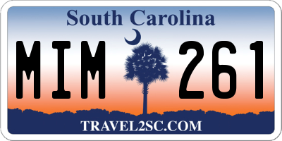 SC license plate MIM261