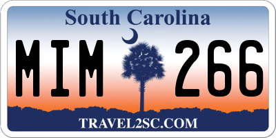 SC license plate MIM266