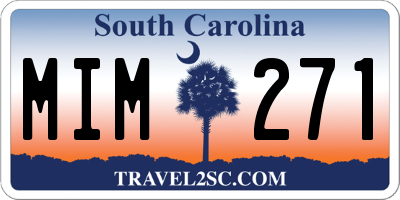 SC license plate MIM271