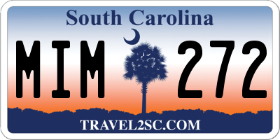 SC license plate MIM272