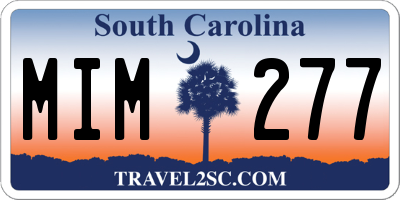 SC license plate MIM277