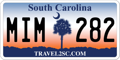SC license plate MIM282