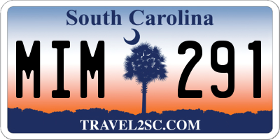 SC license plate MIM291