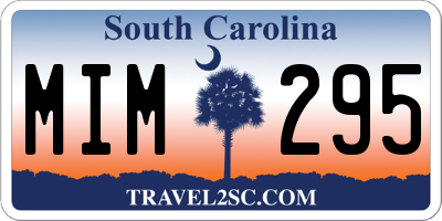 SC license plate MIM295