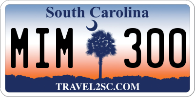 SC license plate MIM300