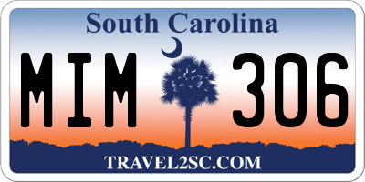 SC license plate MIM306