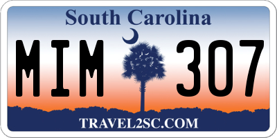 SC license plate MIM307