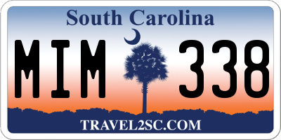 SC license plate MIM338