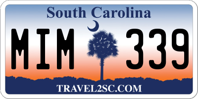 SC license plate MIM339