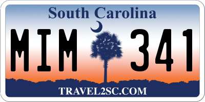 SC license plate MIM341