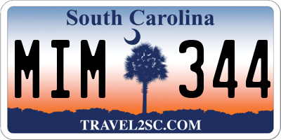SC license plate MIM344