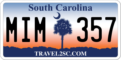 SC license plate MIM357