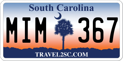 SC license plate MIM367