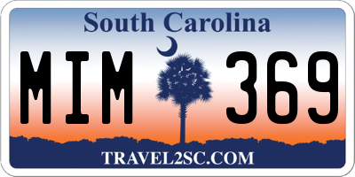 SC license plate MIM369