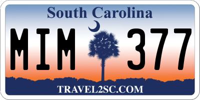SC license plate MIM377