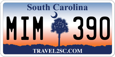 SC license plate MIM390