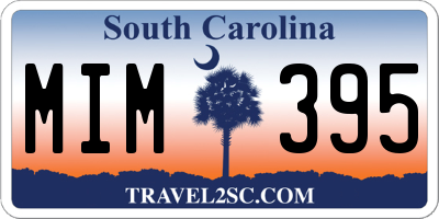 SC license plate MIM395