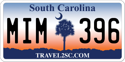 SC license plate MIM396