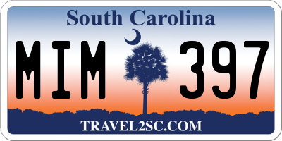 SC license plate MIM397