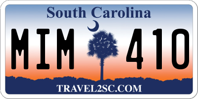 SC license plate MIM410