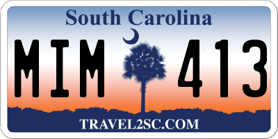 SC license plate MIM413