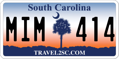 SC license plate MIM414
