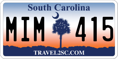 SC license plate MIM415