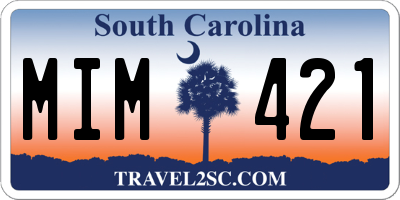 SC license plate MIM421