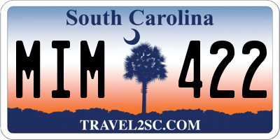 SC license plate MIM422