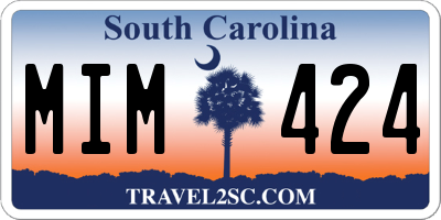 SC license plate MIM424