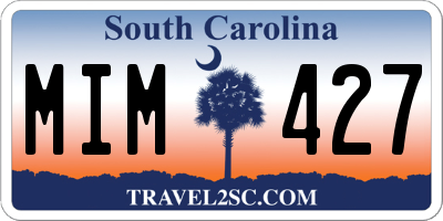 SC license plate MIM427
