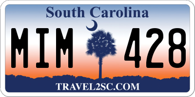 SC license plate MIM428