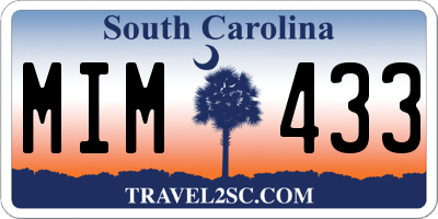 SC license plate MIM433
