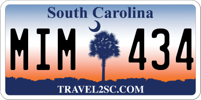 SC license plate MIM434